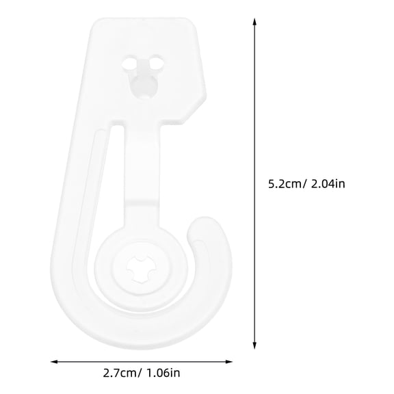 100pcs Heavy Duty Plastic Snap Hooks for Hanging Keys Towels Robes Bags Wall Mounted Coat Hooks and Document Clips