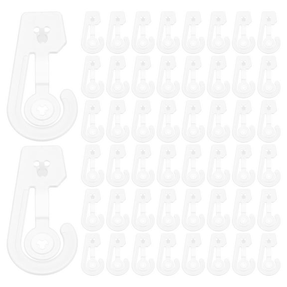 100pcs Heavy Duty Plastic Snap Hooks for Hanging Keys Towels Robes Bags Wall Mounted Coat Hooks and Document Clips