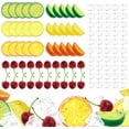 thumbnail image 1 of 100pcs Highly Simulation Fake Yellow Lemon Slice Cherry Ice Cube Artificial Lifelike Fruit Model Home Party Decoration, 1 of 3