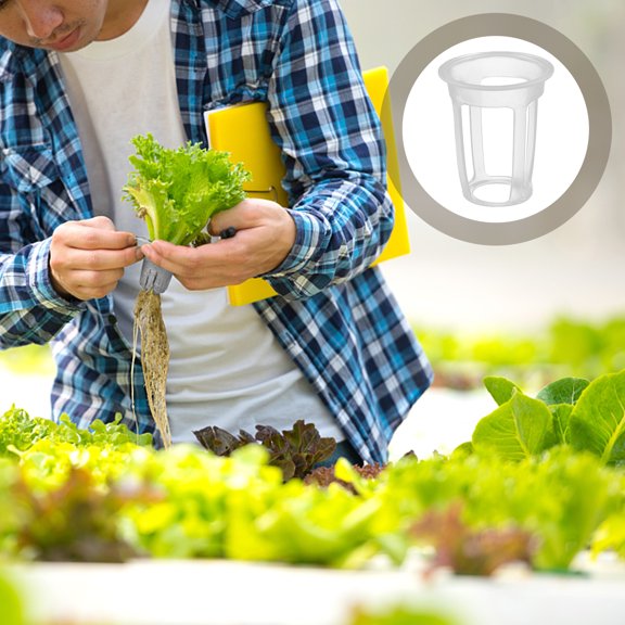 100pcs Hydroponic Pots Garden Balcony Planting Net Pots Hydroponic Pots Garden Net Cup