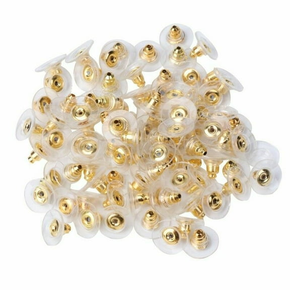 100pcs Hypoallergenic Earring Backs for Heavy Earrings Stoppers Plastic Disc