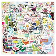 ملصقات ملهمة 100pcs الفينيل ، ملصقات تحفيزية للبالغين ، ملصقات اقتباس إيجابية ل Tumblers Waterbottle Journals Phone Cover Scrapbook