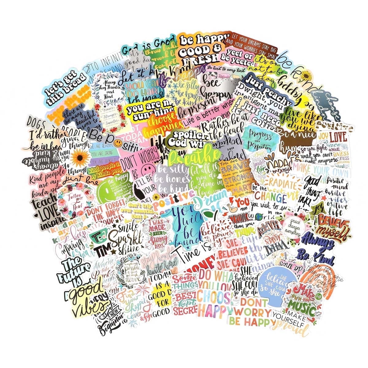 YIPFEN 50 Pezzi adesivi motivazionali con frasi positive, adesivi libri, frasi motivazionali, impermeabile per bottiglie d'acqua, computer portatili, citazioni ispiratrici per bambini, adulti