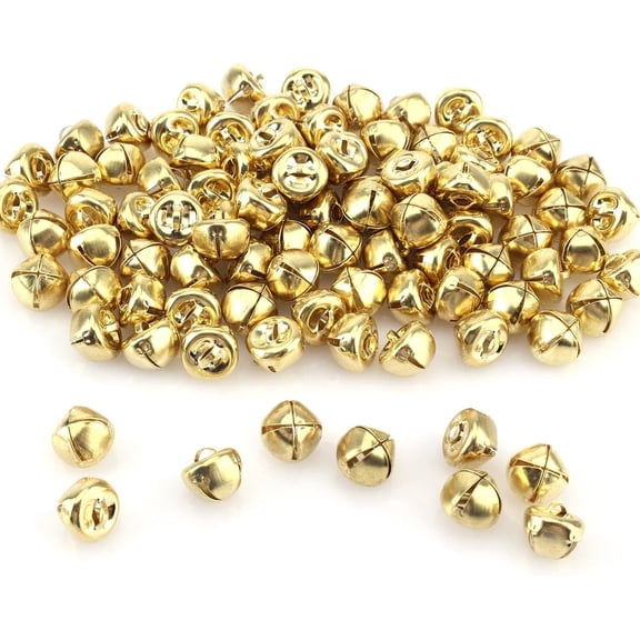 100pcs Jingle Bells for Crafts Mini Small Bells That Jingle for Jewelry Making Crafting