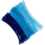 John Bead 100pcs Pipe Cleaners, 12in x 6mm, Blue Mix Chenille Stems for Crafts, DIY & School Projects