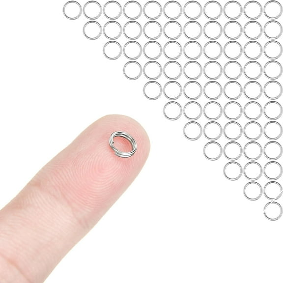 100pcs Jump Rings for Jewelry Making 6mm Split Double Rings Metal for Crafts OrnamentSilver
