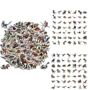 100pcs Jurassic Dinosaur Stickers for Kids Waterproof Vinyl Dino Stickers for Boys Girls Teens Waterbottle Scrapbook Laptop Skateboard Computer