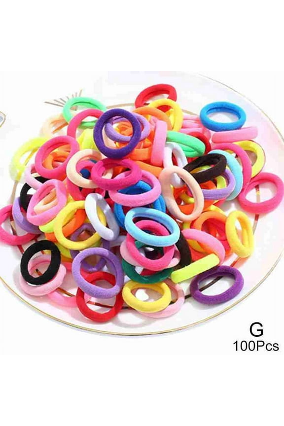 100pcs Kids Small Hair Rope Scrunchy Elastic Girls Rubber Band Hair Tie BEST U0T1