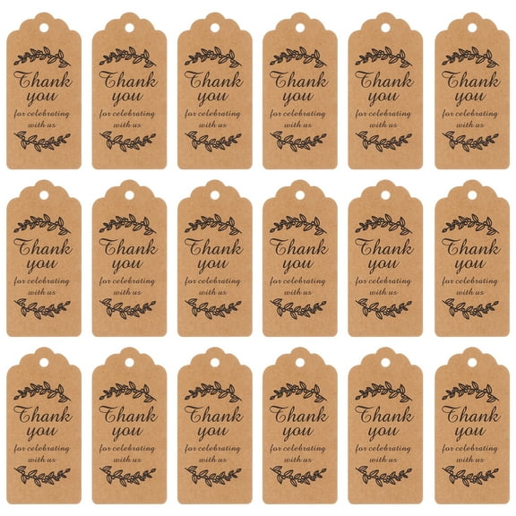 100pcs Kraft Paper Gift Tags Gift Wrapping Labels Wedding Birthday Party Gift Wrapping Crafts
