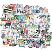 100pcs Laboratory Science Stickers for Students Teachers Kid, Vinyl Waterproof Physics Chemistry Biology Experiment Stickers for Laptop Water Bottle Tumbler, Classroom Decor Science Party Favor