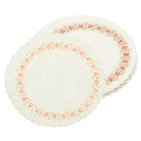 100pcs Lace Paper Doilies, 3.14 Inch Round Paper Placemats, Flower Decorative Lace Doilies for Cakes Desserts Crafts Wedding, Christmas Table Decoration, White