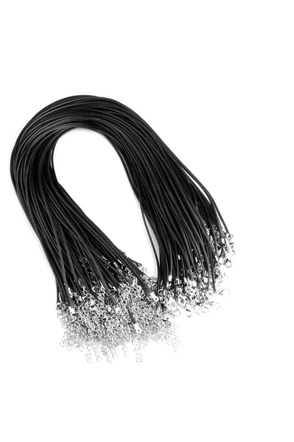 100pcs Leathers Necklace Cord with Metal Lobster Clasps for Necklaces Pendant String Rope Jewelry Making