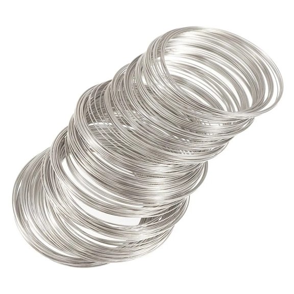 100pcs Loops Jewelry Wire Memory Beading Wire Cuff Bangle Bracelet For Jewelry Making Bracelet Necklace DIY Crafts Making