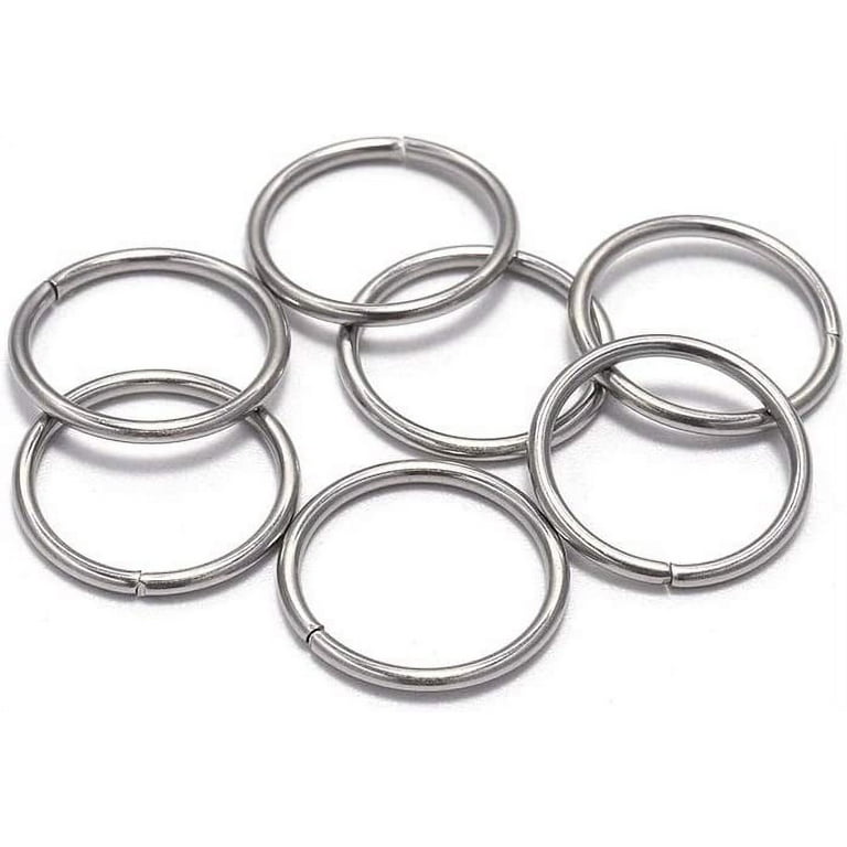 100pcs/Lot 14mm Stainless Steel Open Jump Rings Split Rings