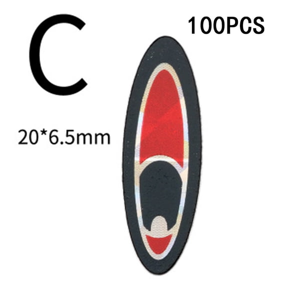 100pcs Luya Fake Bait Flash Flat Sticker Back Glue Simulation Fisheye