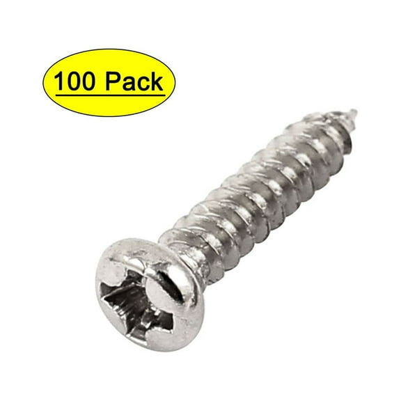 100pcs M3 x 12mm Stainless Steel Cross pan Head Self Tapping Screws Bolts