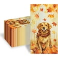thumbnail image 1 of 100pcs Maple Leaves Golden Retriever Napkins 3-Ply Thanksgiving Napkins for Decoupage Disposable Guest Hand Towels for Bathroom Home Kitchen Table Harvest Party, 1 of 14