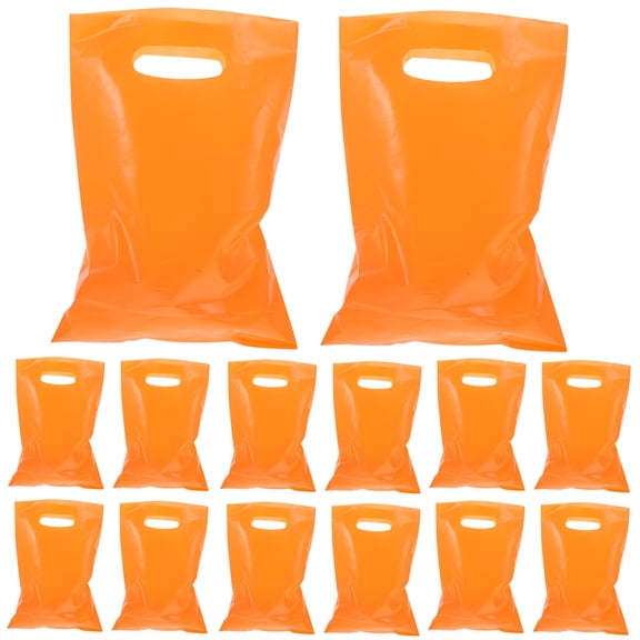 Worgeous 100pcs Die Cut Handle Plastic Bags for Merchandise Packaging and Retail