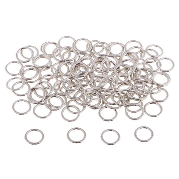 100pcs Metal Bra Strap Adjustment Sliding Rings Fig O Lingerie Closures - 12mm - 8mm