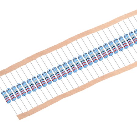 100pcs Metal Film Resistors 22 O 2W 1%Tolerances 5 Color Bands