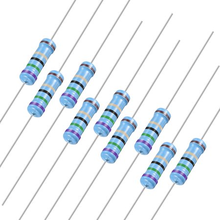 100pcs Metal Film Resistors 75 Ohm 3W 1%Tolerances 5 Color Bands.