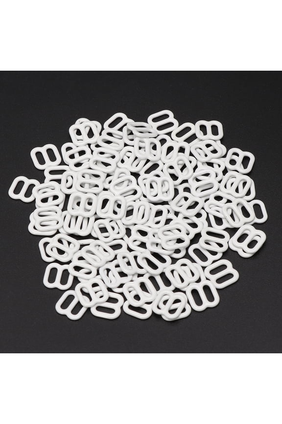 ✪ 100pcs Metal Lingerie Adjustable Sewing Bra Sliders Rings Buckles DIY 6mm-15mm