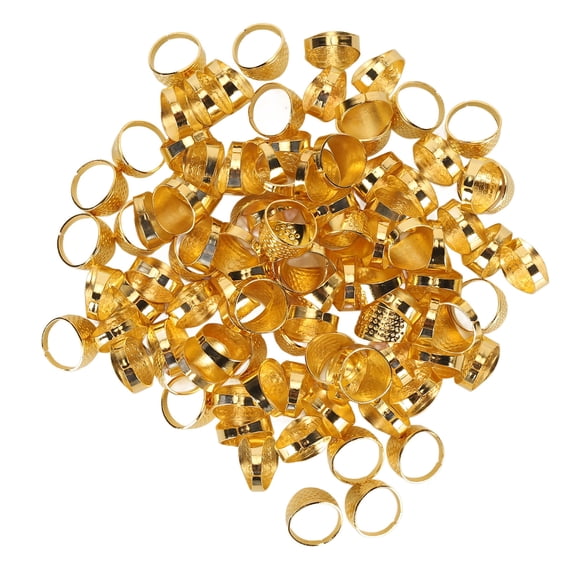 100pcs Metal Sewing Thimbles - Adjustable Finger Protector Shield for Quilting, Embroidery, and DIY Crafting