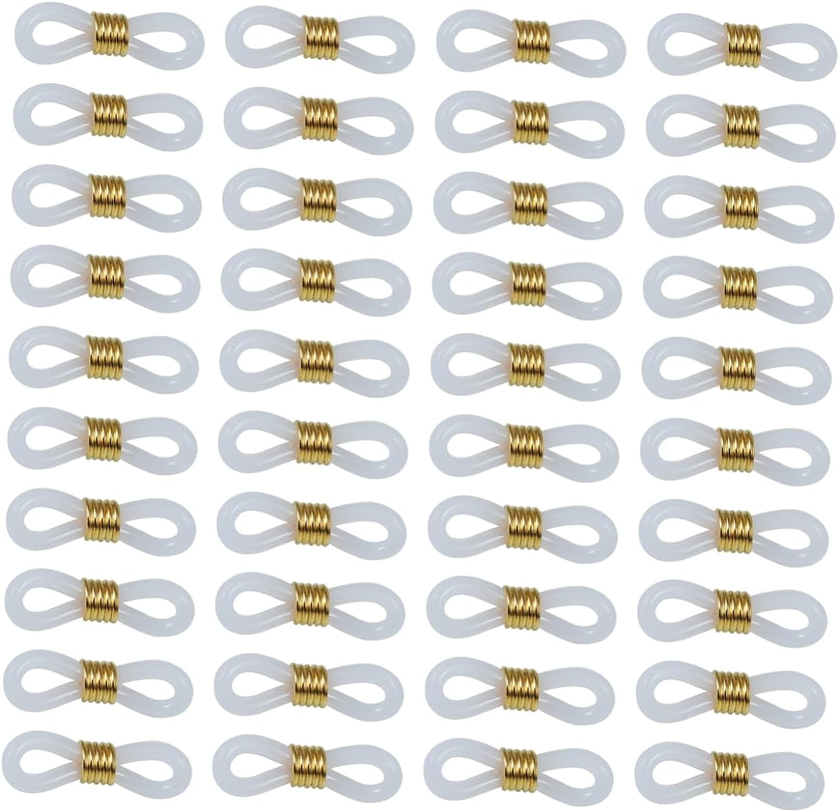 100pcs Metallic Sunglasses Joint Holder Ring Necklace Glasses Rubber