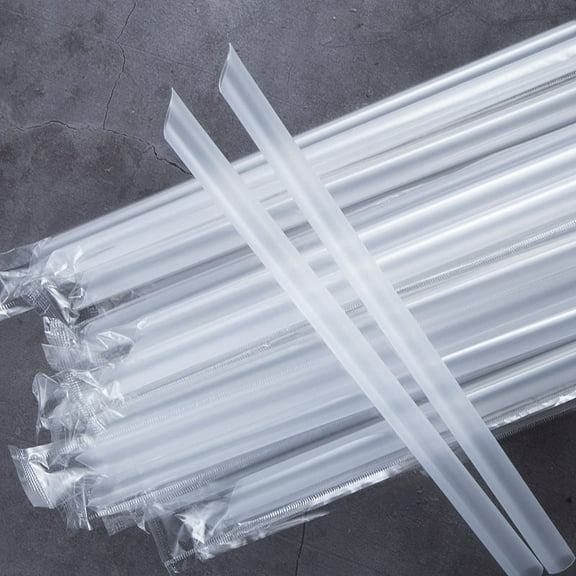 100pcs Milkshake Straw Jumbo Smoothie Straws, Black/White/Colorful Disposable Straws Milkshake Bubble Tea Drinking Straw
