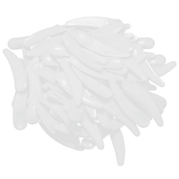 100pcs Mini Cosmetic Spatula Scoop Disposable White Plastic Mask Spatula Spoons