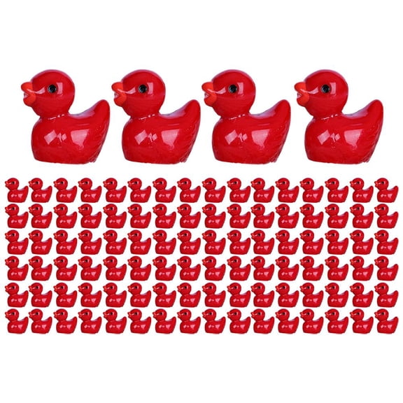 100pcs Mini Ducks, Resin Tiny Ducks Miniature Figures Little Plastic Ducks Small Ducks Bulk for Aquarium Fairy Garden Landscape Decor