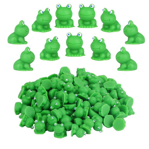 100pcs Mini Garden Decor, Tiny Frogs, Miniature Resin Figurines for Fairy Garden