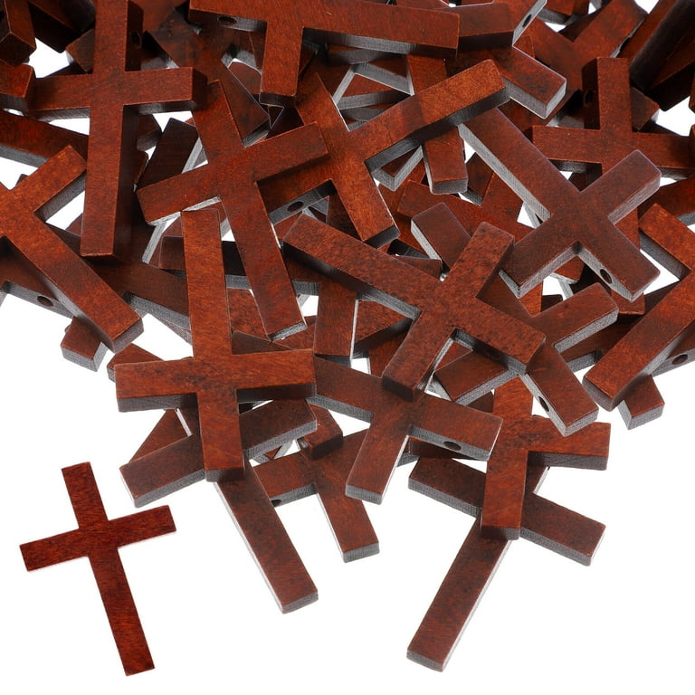 200Pcs 0.85x0.55Inch Wooden Cross Cross Wooden Crosses for Crafts Wood  Cross Charm Necklace – the best products in the Joom Geek online store