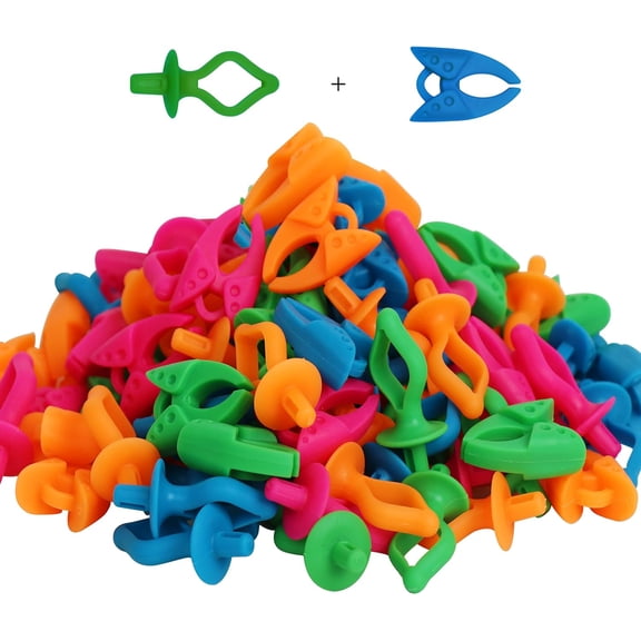 100pcs Mix Sewing Notion (50 Bobbin Holders + 50 Bobbin Clamps) - Prevent Bobbin Thread Tails from Unwinding - Best Organizer for Most Sizes of Bobbin Thread Spools