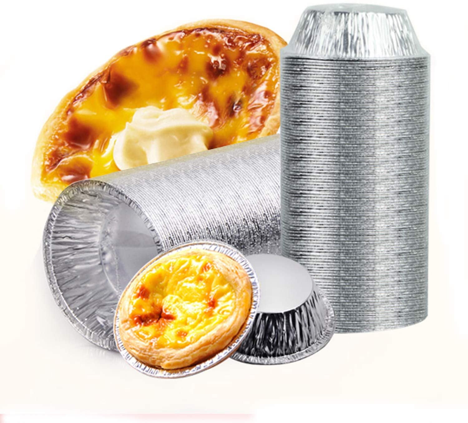 500-Count Aluminum Pie Pans - 10 Inch Deep Dish 32 Oz Disposable Baking Tins
