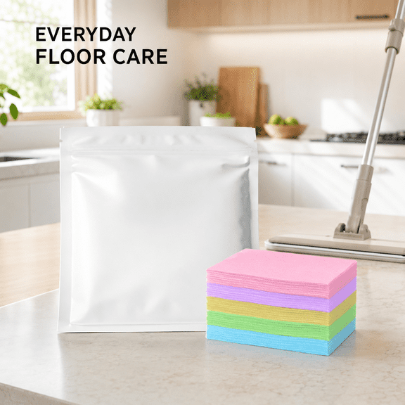 100pcs Multi-Effect Floor Cleaning Sheets, Powerful Stain Removal Brightening Deodorizing Tablets, for Tile, Wood, Marble And All Types Of Floor Surface Cleaning
