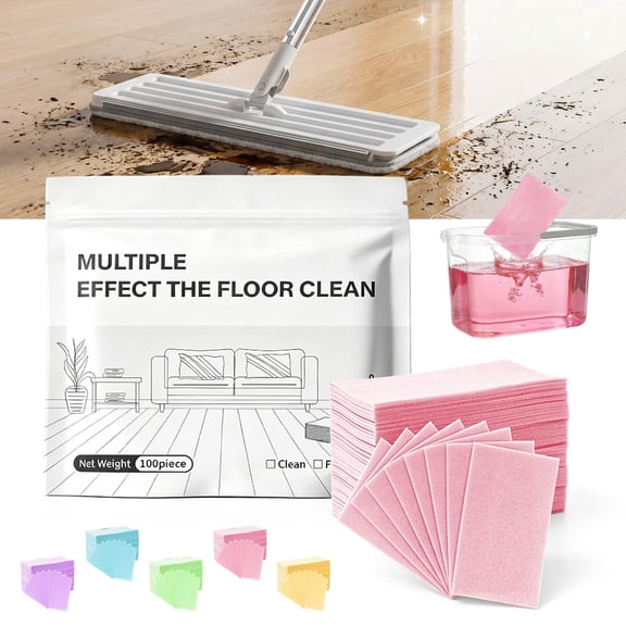 100pcs Multi-Surface Floor Cleaner Tablet, 2026 Upgraded Floor Cleaning Solution Tablets, Dissolvable Pre-Measured Deep Cleaning Cleaning Solution, for Tile & Vinyl Floors