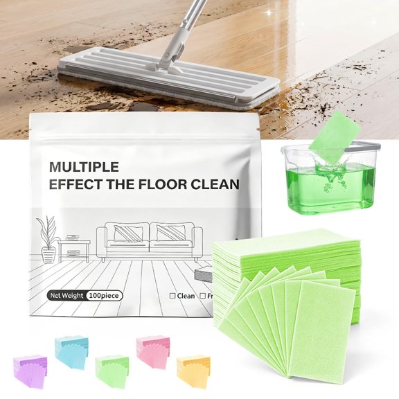 100pcs Multi-Surface Floor Cleaner Tablet, 2026 Upgraded Floor Cleaning Solution Tablets, Dissolvable Pre-Measured Deep Cleaning Cleaning Solution, for Tile & Vinyl Floors