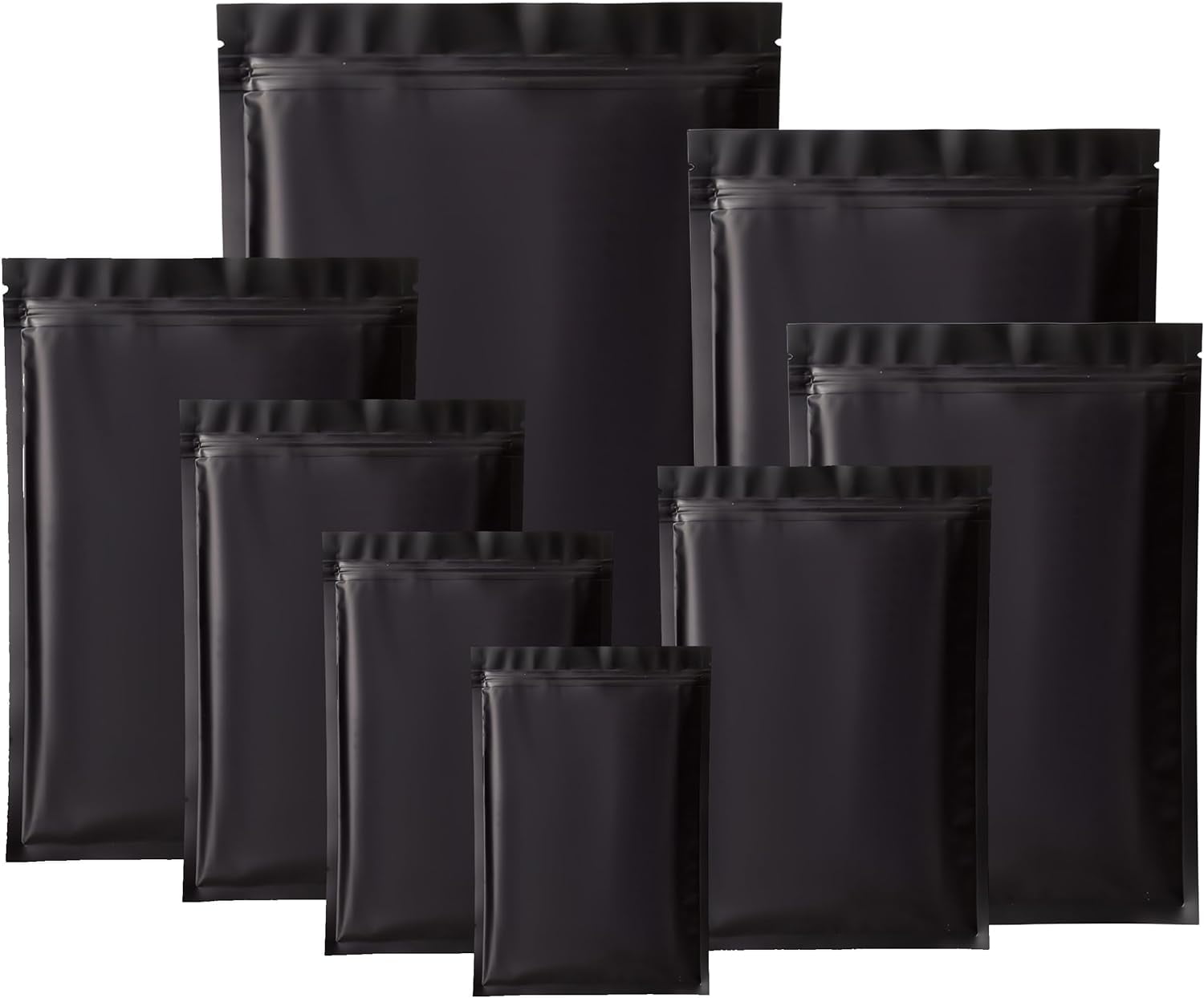 Black 1/8 oz Mylar Bags - GrayLine Supply