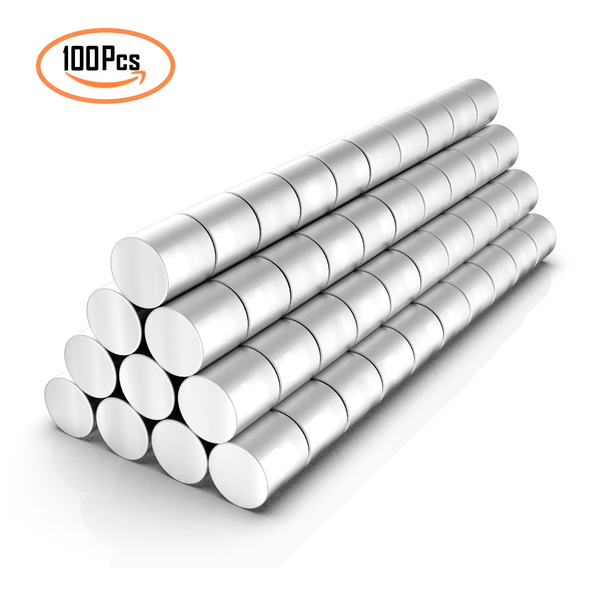 100pcs N52 Neodymium Magnets – Super Strong Rare Earth Magnets 5x5mm – Round Cylinder Magnets for 3D Printing Crafts, DIY, Home & Office
