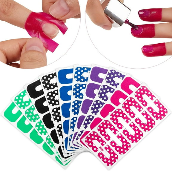 100pcs Nail Protector, Gel Nail Polish Protector For Fingers, Peel Off Barrier, Skin Cuticle Protector For French Nail Stickers Stamp Painting Manicure Nail Art Supplies Accessories Designs DIY