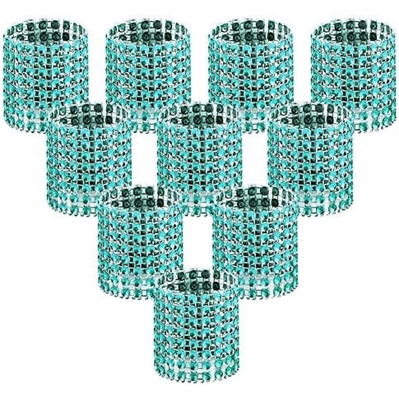 100pcs Napkin Rings, Blue Napkin Rings Buckles for Table Decorations, Wedding, Dinner, Party, DIY Decoration