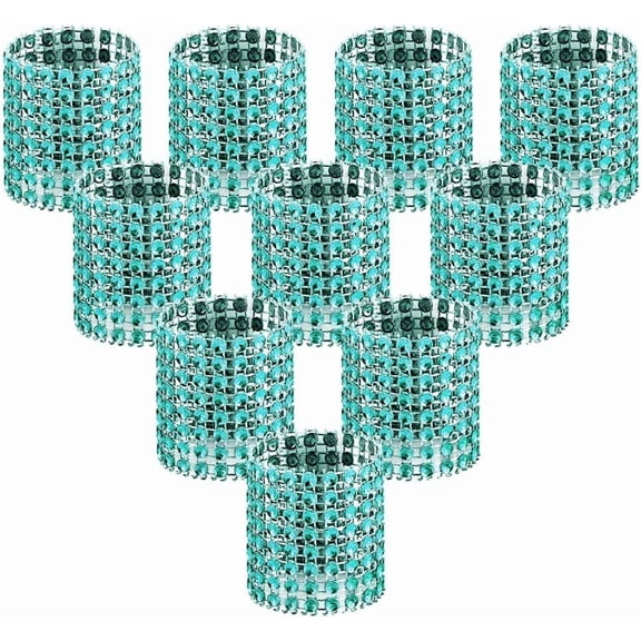 100pcs Napkin Rings, Blue Napkin Rings Buckles for Table Decorations, Wedding, Dinner, Party, DIY Decoration