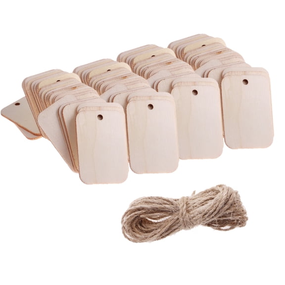 100pcs Natural Wood Gift Tags Hanging Label for Wedding Favors