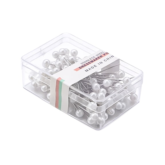 Needle and Thread Kit 100pcs Sewing Pins Set for DIY Projects - Multicolor Pearlized Head Pins and Long Quilting Pins for Fabric Sewing