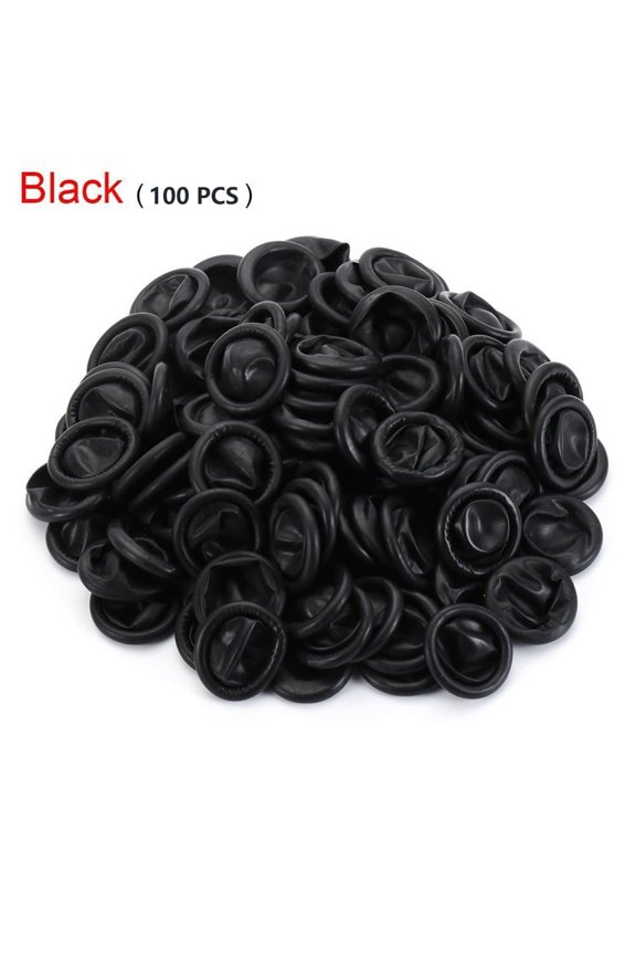 100pcs Non-slip Finger Cots Finger Cover Rubber Gloves Fingertips Gloves