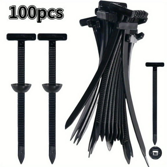 100pcs Nylon Cable Ties – Durable Self-Locking Zip Ties for Home Organization, Garden Use, DIY Repairs & Automotive Wiring – Black