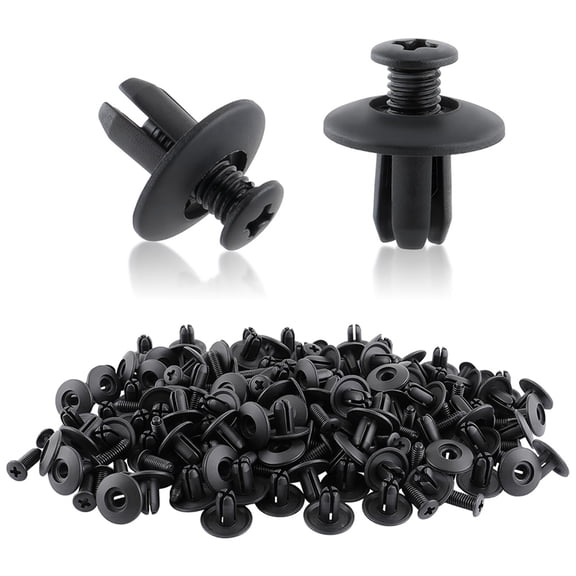 Car Body Nylon Expansion Rivets - 100pcs Fasteners for Trim Panel and Bumper