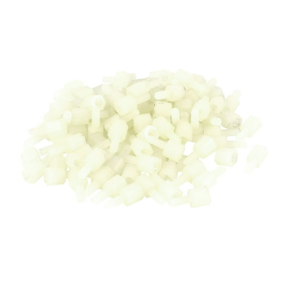 100pcs Nylon Hex Standoff Spacer M2.5x5 Female to M2.5x6 Male