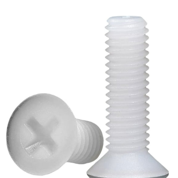 100pcs Nylon Plastic Countersunk Screws M4x30mm